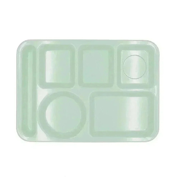 Vintage Mint Food Trays Set of 3 Trays for Decor Plastic Cafeteria Trays Serving - Picture 4 of 6